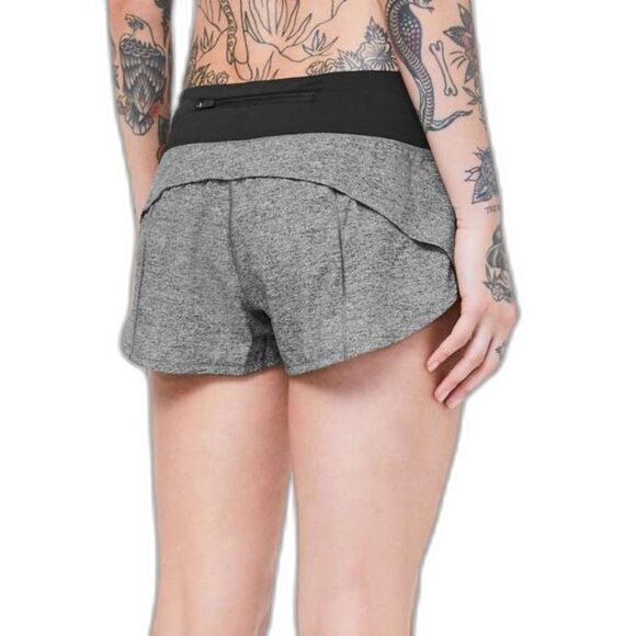 Lululemon Speed Up Short Low Rise *2.5" Heather Lux Multi Black - Picture 7 of 8